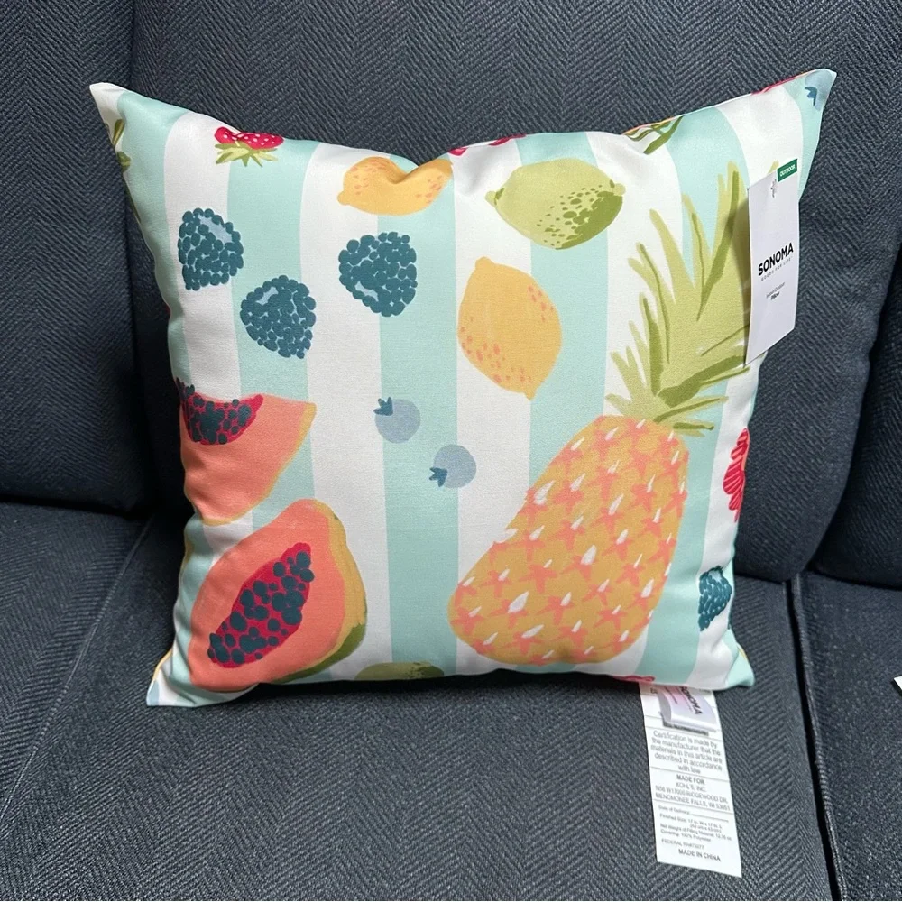 Sonoma Tropical Fruit Outdoor Accent Pillows - Multicolor set of 2